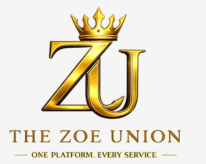 The Zoe Union official crowned gold logo